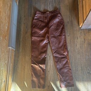 Aritzia Wilfred Faux Leather Pants, Size 4